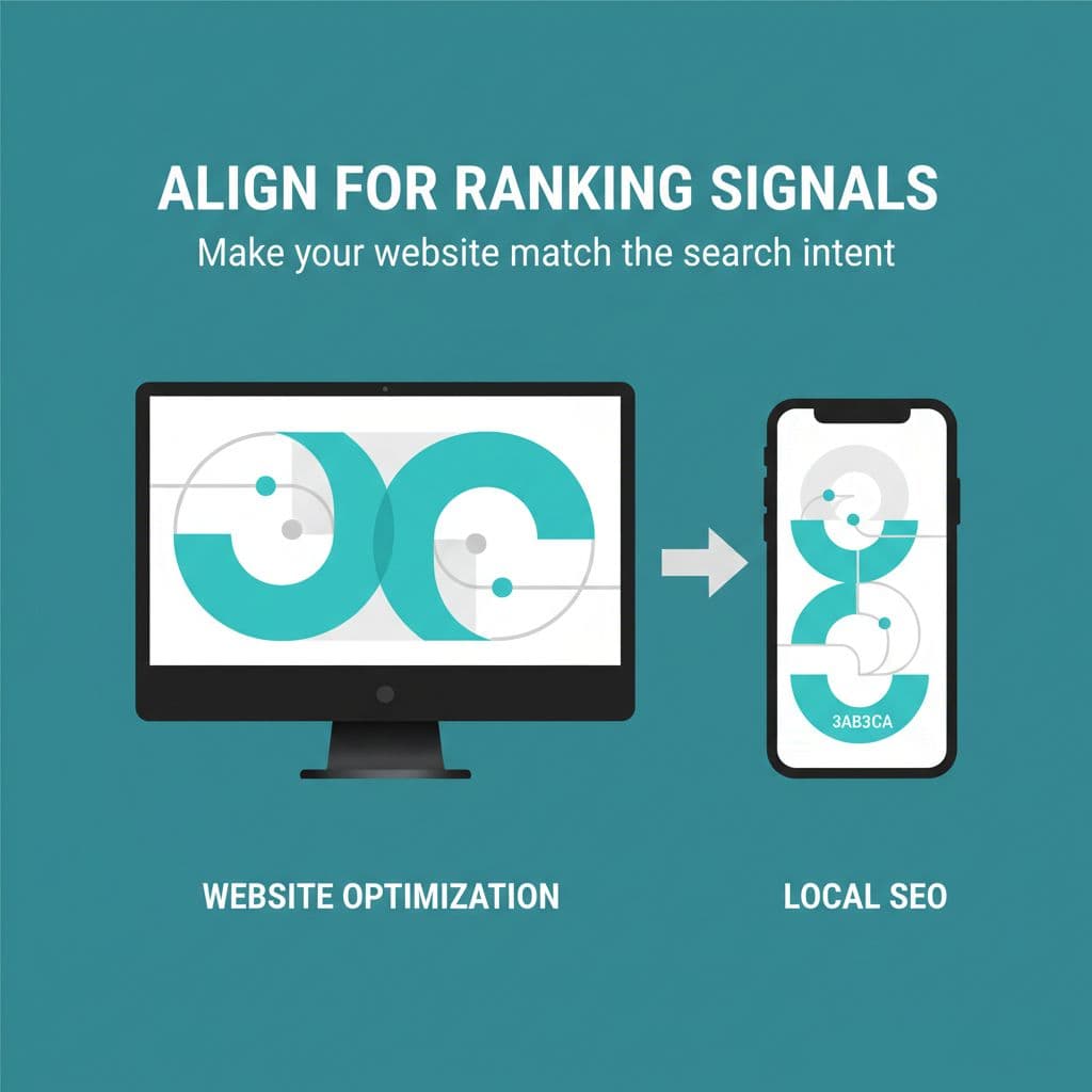 A desktop monitor and mobile phone display matching geometric interface designs on a clean background.